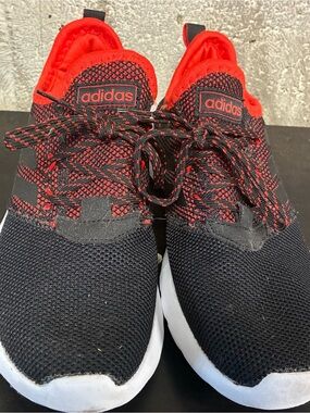 adidas Black and Red Knit Running Shoes